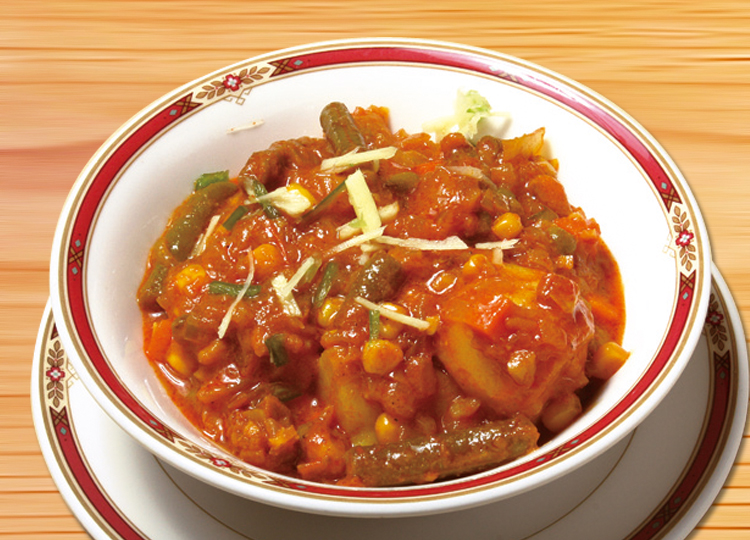 ガンダァーラ犬山店 ランチ 1種類カレーセット 野菜カレー